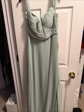 Birdy Grey Mint Green Draped Maxi Dress